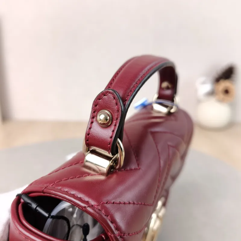 GUCCI Crossbody Bag GG Marmont Marmont Edition Calfskin Mini 17 × 6 × 13 cm — detail view 3 of 15
