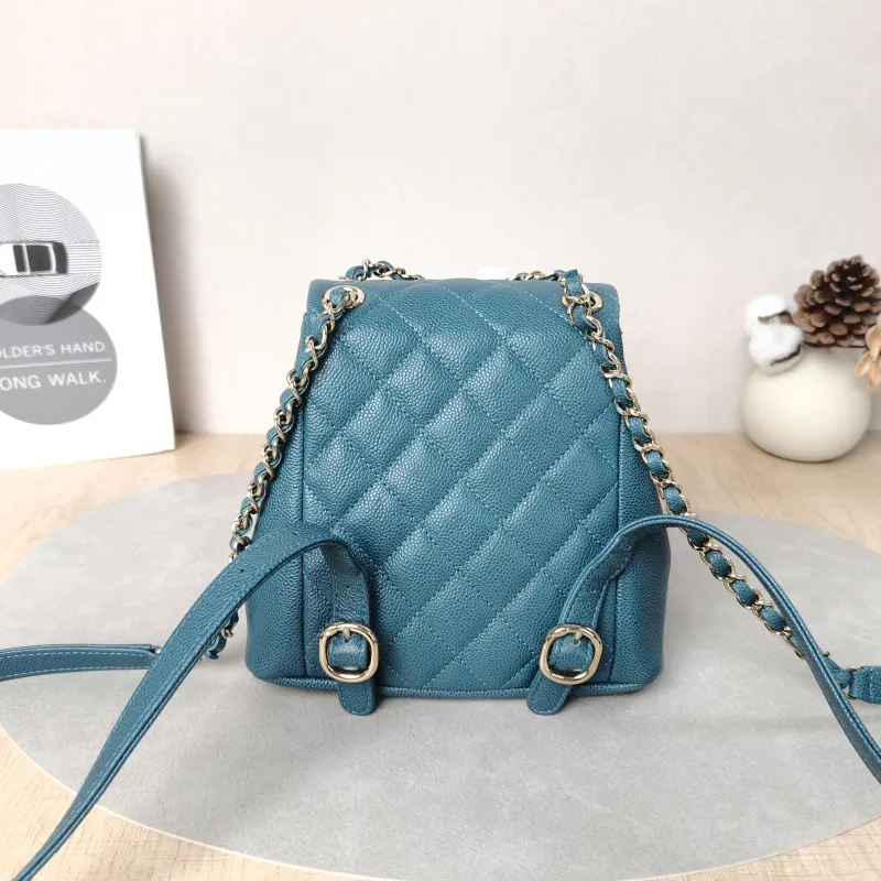 Chanel Backpack Duma Green Grained Calfskin Small16.5 × 10 × 17.5 cm — cover view 3 of 5
