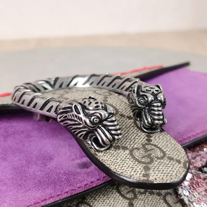 GUCCI Crossbody Bag Dionysus Monogram PVC Medium 28 × 9 × 17 cm — detail view 13 of 13