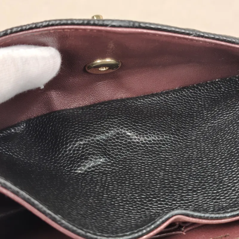 Chanel Crossbody Bag Classic Flap CF Black Grained Calfskin Small23 × 6 × 14.5 cm — detail view 11 of 15