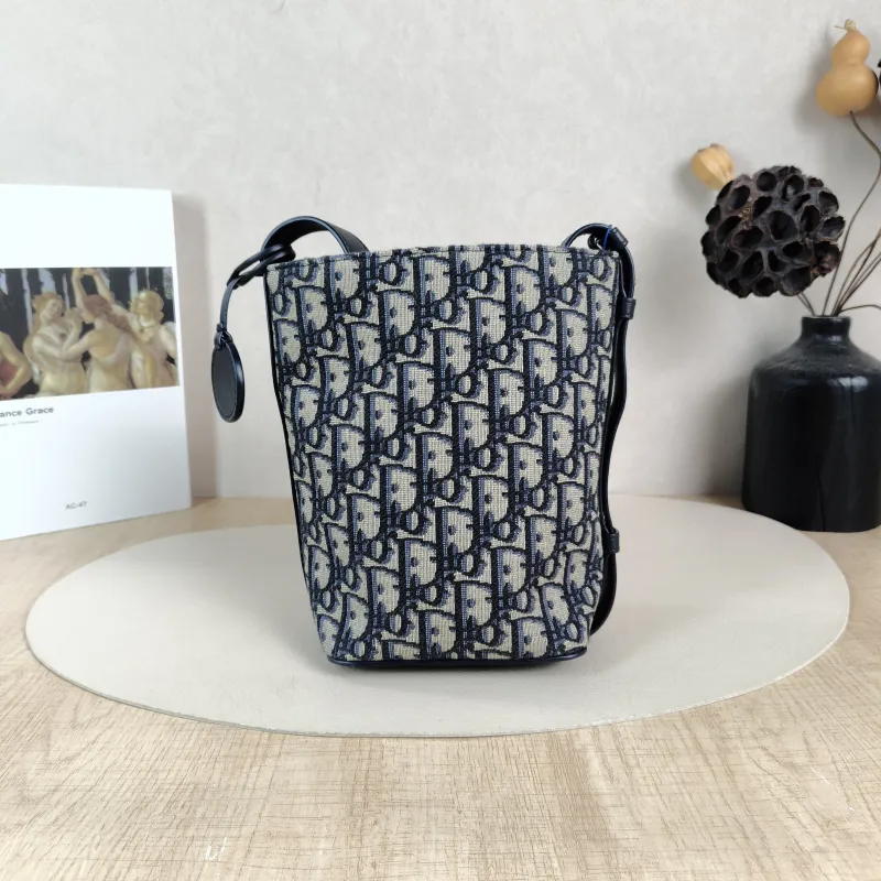DIOR Shoulder Bag star Bucket Bucket Bag Blue Canvas One Size 13 × 9.5 × 19.5 cm — cover view 2 of 5