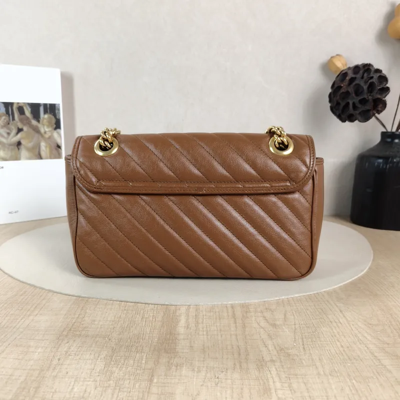 GUCCI Crossbody Bag GG Marmont Medium Marmont 26 Caramel Calfskin 26 × 7 × 15 cm — cover view 2 of 5