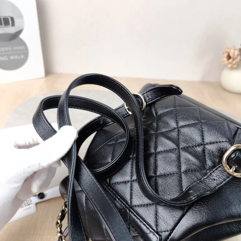 Chanel Backpack Duma Black Calfskin Small18 × 12 × 18.5 cm — detail view 6 of 10