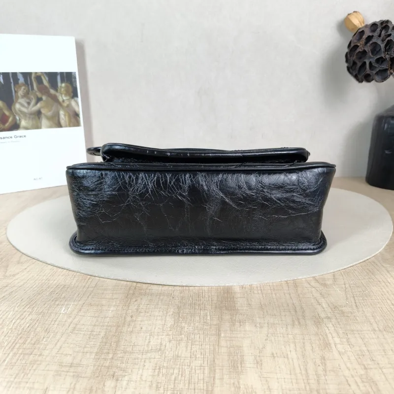 SAINT LAURENT Crossbody Bag Niki D Waxed Leather Calfskin Medium 28 × 8.5 × 20 cm — cover view 2 of 6