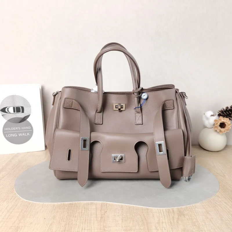 BALENCIAGA Top Handle Bag Bel air Calfskin Small 30 × 12 × 20.5 cm