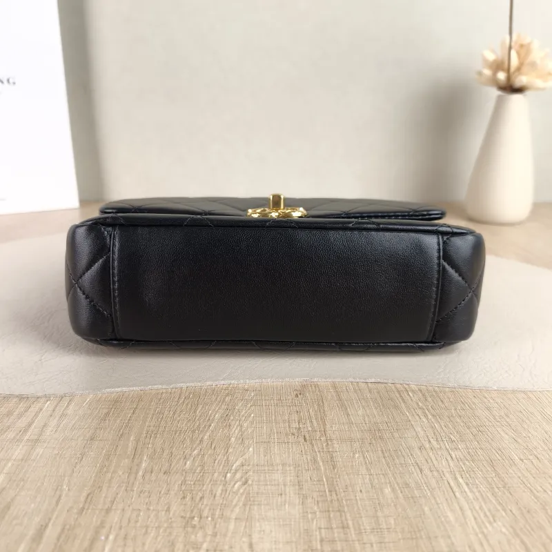 Chanel Crossbody Bag 24c mini Black Lambskin One Size 20.5 × 6 × 14 cm — cover view 2 of 6