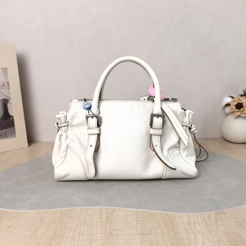 PRADA Crossbody Bag Karin Tote Bag White Calfskin Small 24 × 9 × 14 cm — cover view 5 of 5
