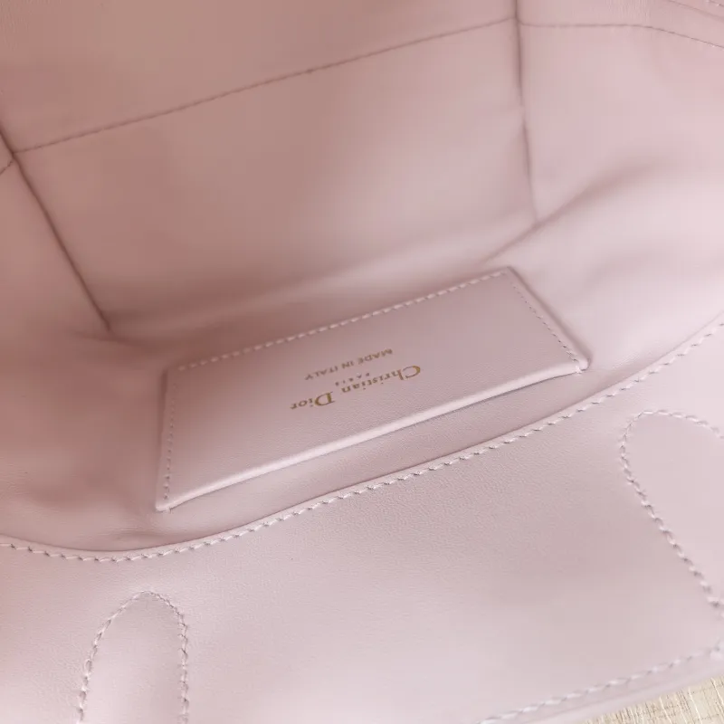 DIOR Top Handle Bag TOUJOURS Edition Pink Calfskin Mini 13 × 12 × 15 cm — detail view 10 of 13