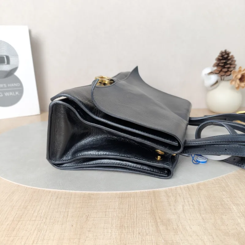 BALENCIAGA Shoulder Bag Crush On You Black Calfskin Medium28 × 9 × 17 cm — detail view 8 of 12