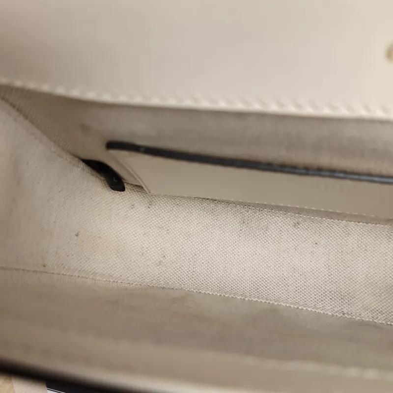 GUCCI Crossbody Bag Horsebit 1955 Horsebit Small White Calfskin Small 20.5 × 5 × 14.5 cm — detail view 11 of 11