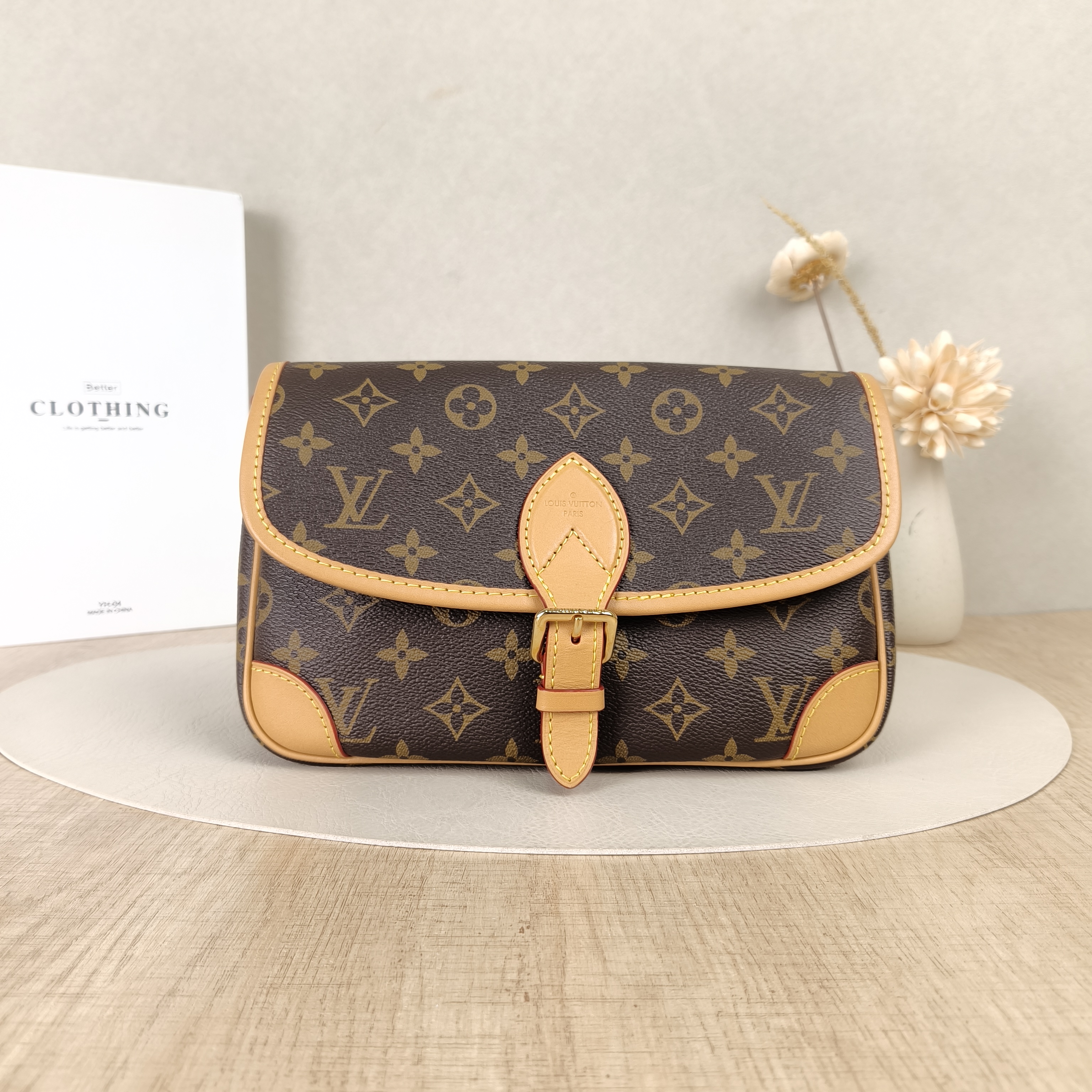 Louis Vuitton Crossbody Bag Diane Baguette Bag Shoulder Strap PVC Small24 × 9 × 15 cm
