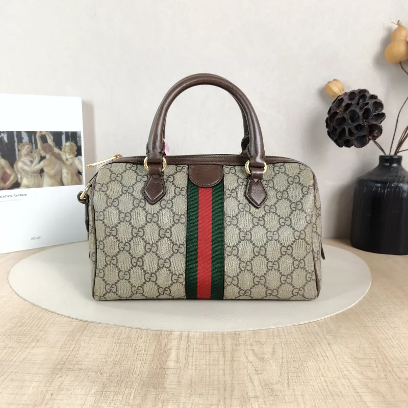 GUCCI Top Handle Bag Ophidia Monogram PVC Medium 25 × 14 × 17 cm — cover view 5 of 5