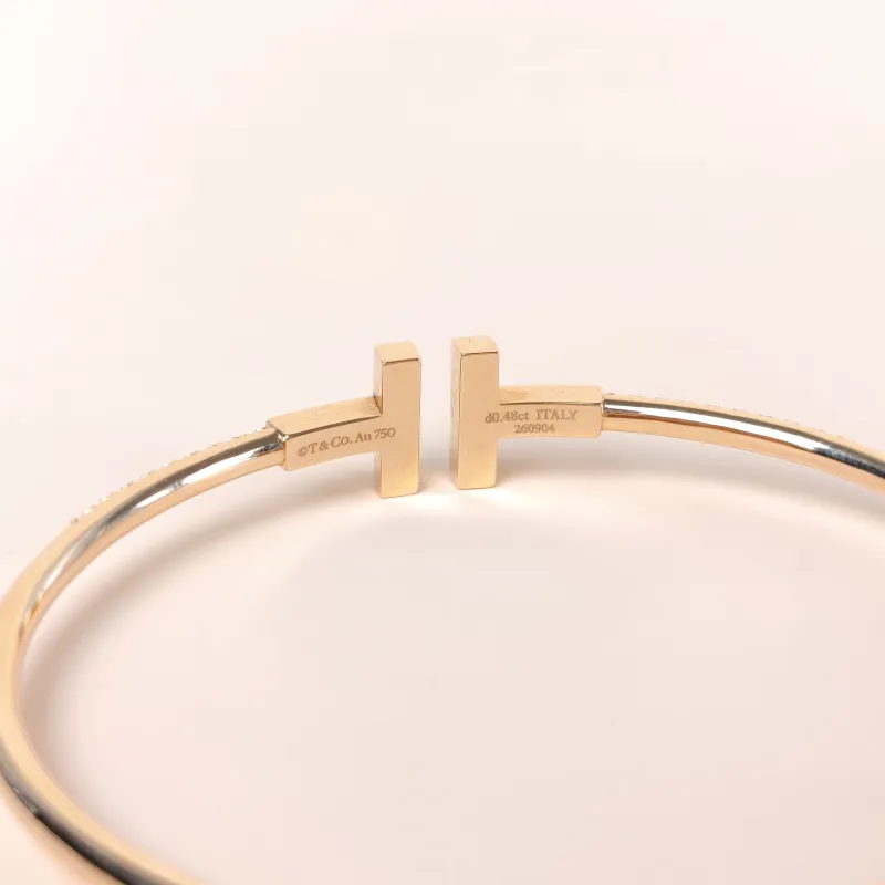 Tiffany&Co. Bangle TC ollection Rose Gold Diamond18KR ose Gold One Size 16.2cm — cover view 6 of 8