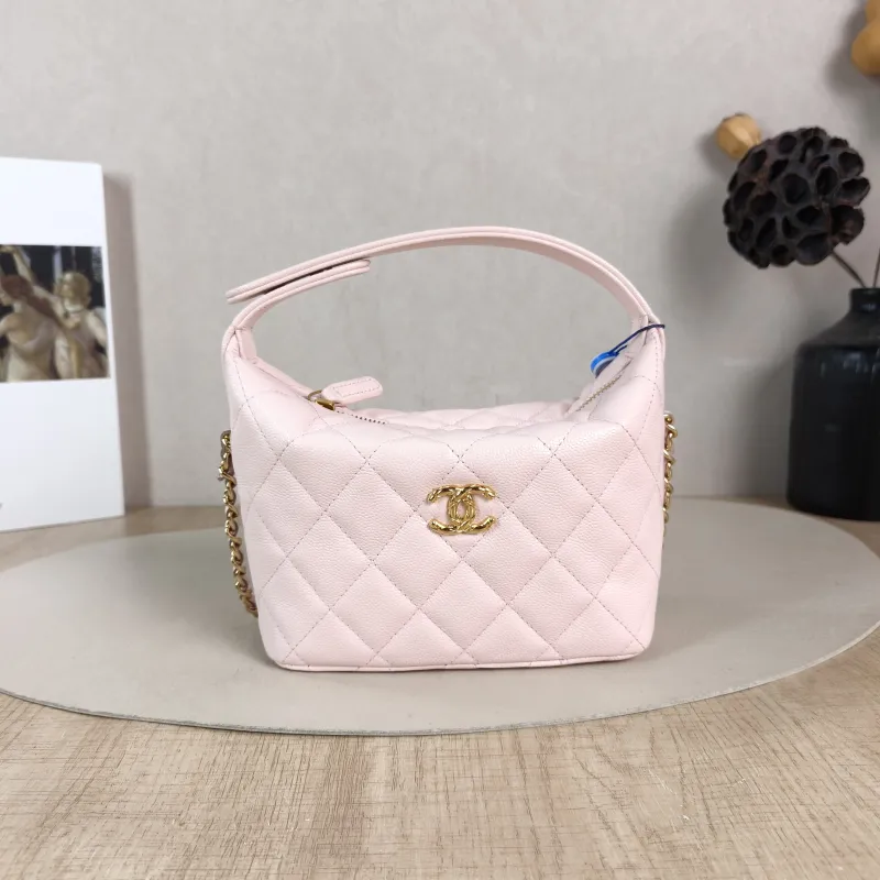 Chanel Crossbody Bag Crossbody Bag Pink Grained Calfskin One Size 16 × 6.5 × 12.5 cm