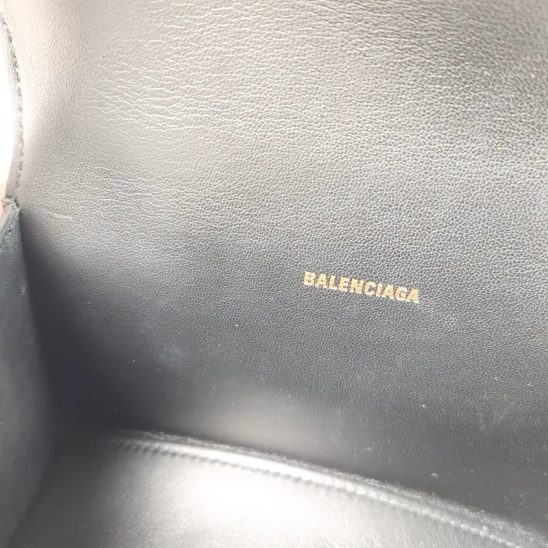 BALENCIAGA Crossbody Bag Hourglass Hourglass Bag Black CC alfskinmini19 × 8 × 13 cm — detail view 8 of 14