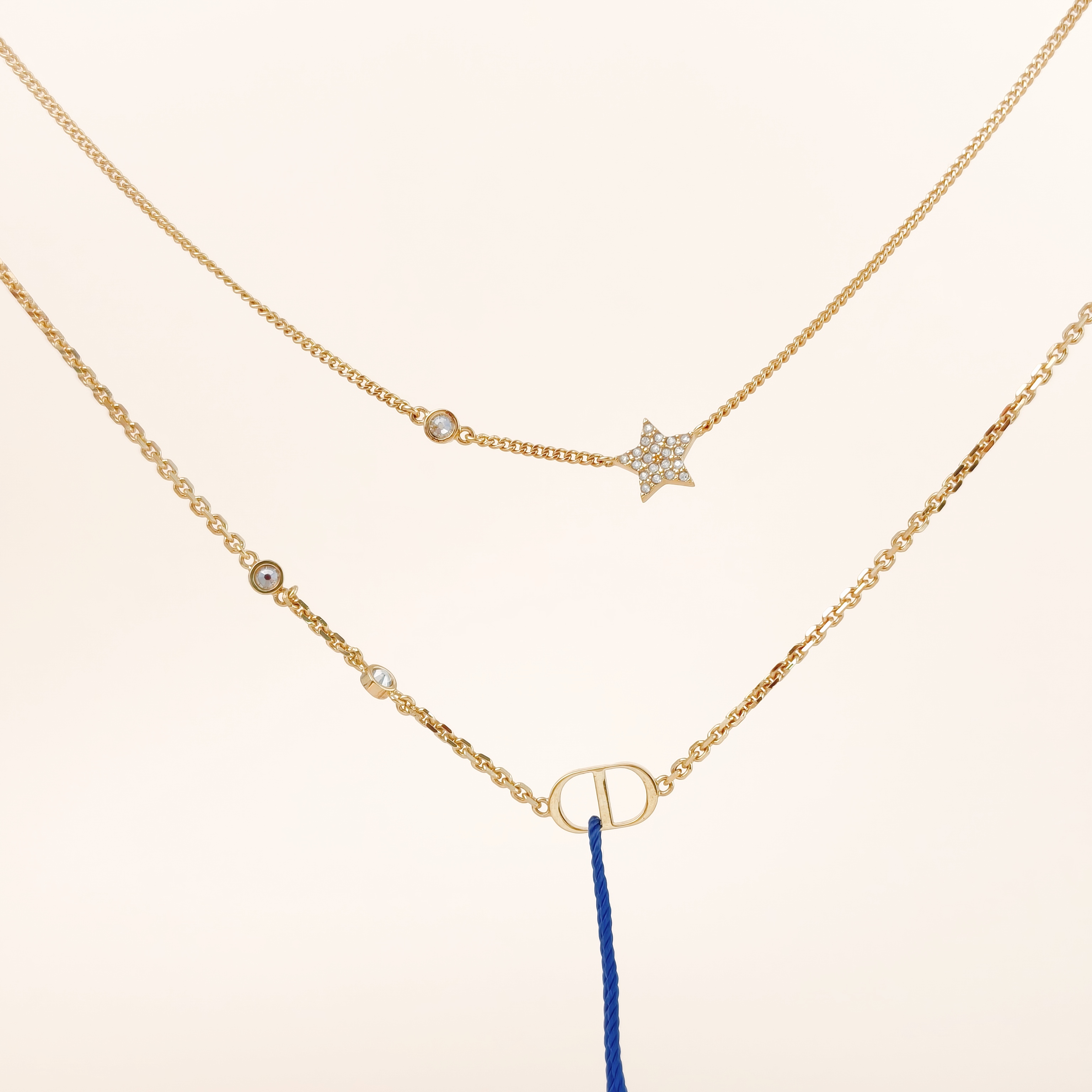 DIOR Necklace CD Necklace Gold One Size41cm