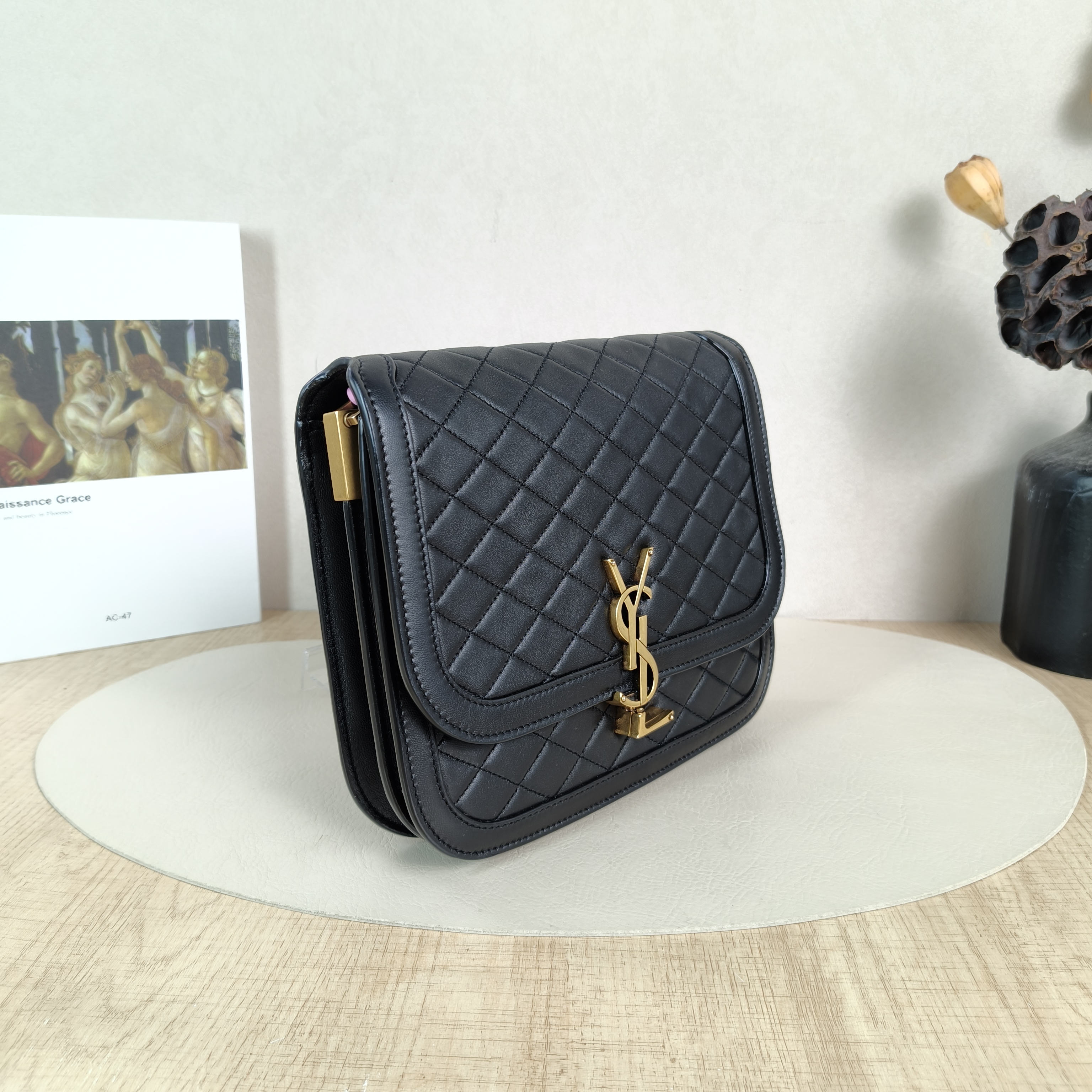 SAINT LAURENT Crossbody Bag Solferino Shoulder Bag Black Lambskin One Size22 × 4 × 19 cm — cover view 3 of 5
