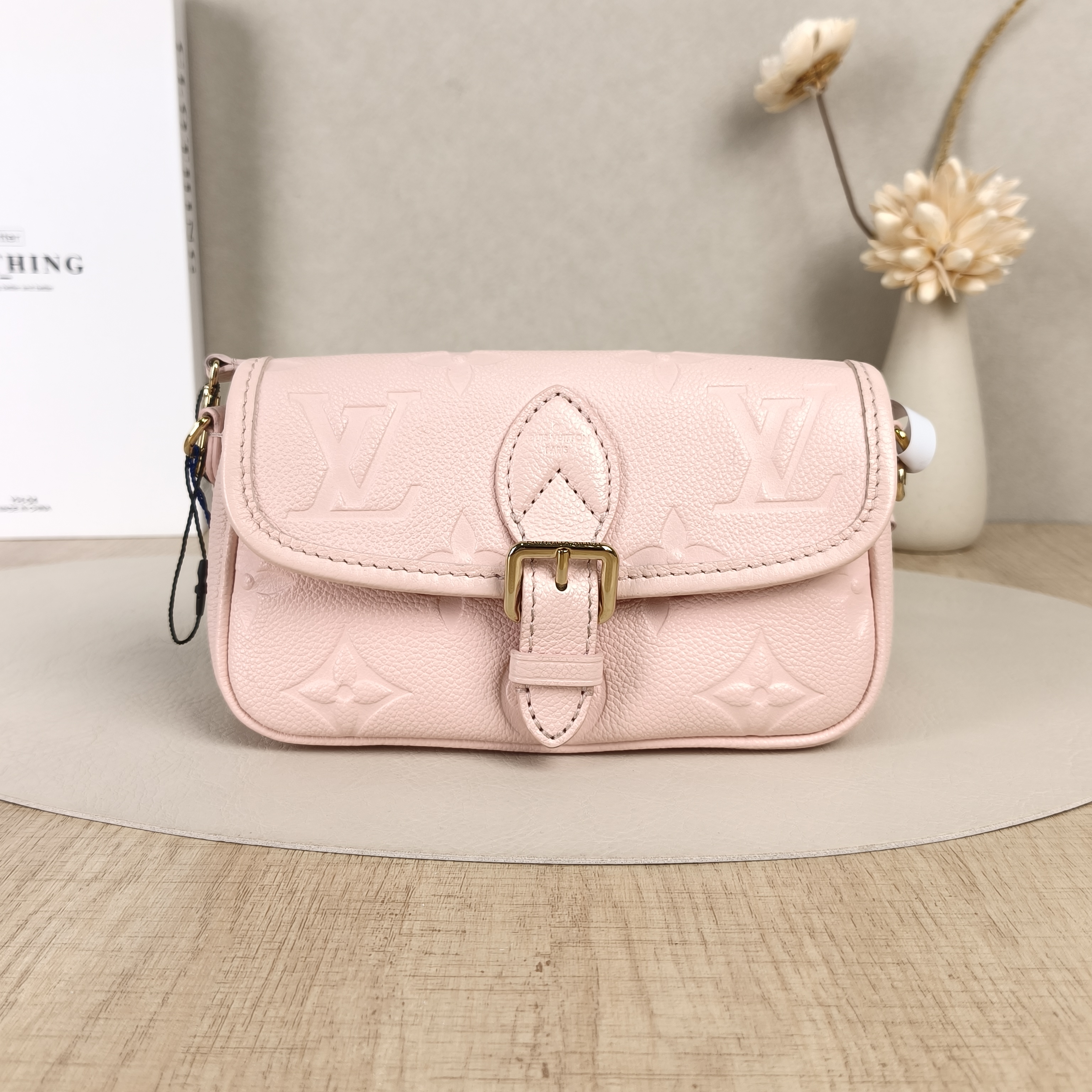 Louis Vuitton Crossbody Bag Diane Baguette Bag Monogram Empreinte Embossed Calfskinnano19 × 6 × 10.5 cm