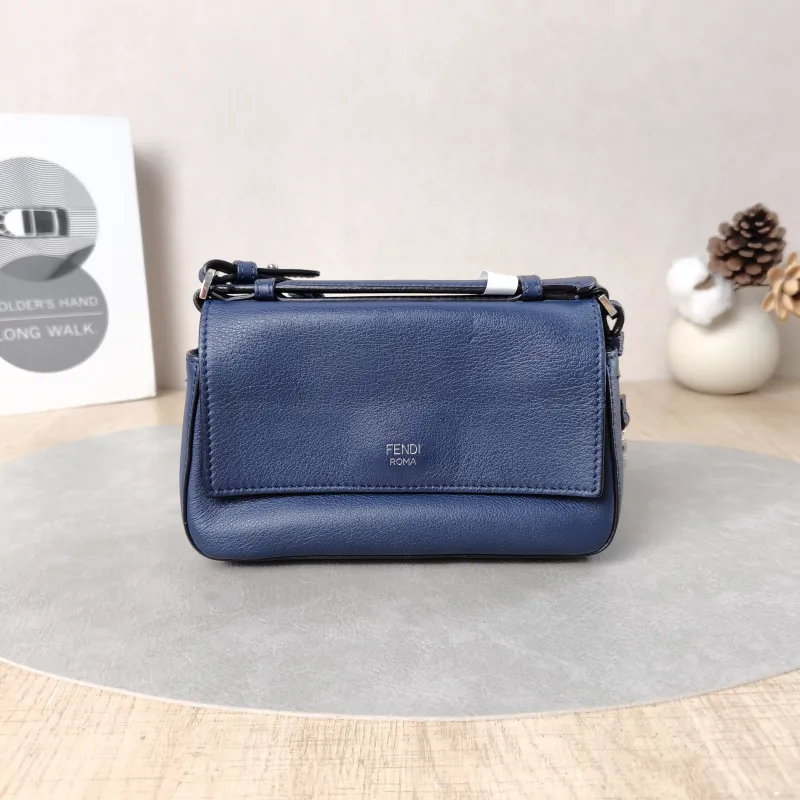 FENDI Crossbody Bag Crossbody Bag Blue Calfskinmini18 × 6 × 11 cm — cover view 5 of 5