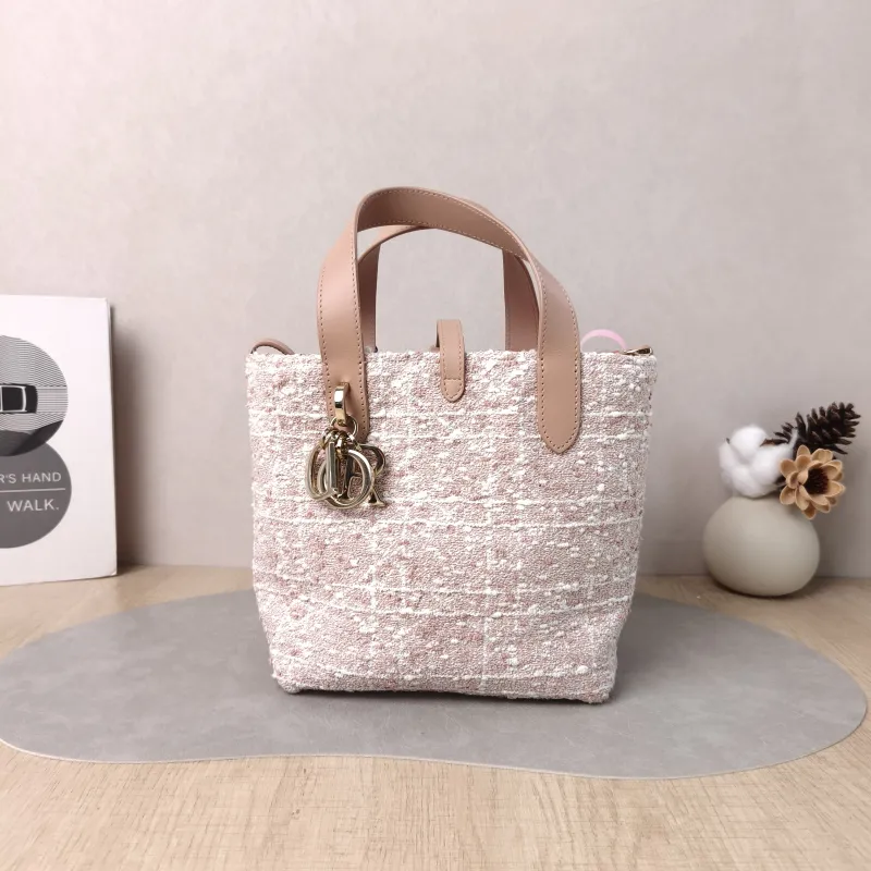 DIOR Top Handle Bag TOUJOURS Edition Pink Small 18.5 × 12 × 18.5 cm