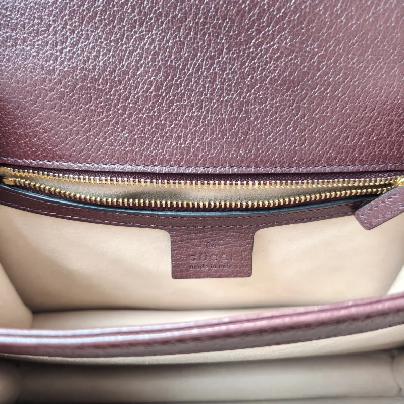 GUCCI Crossbody Bag Ophidia GG Messenger Bag Burgundy Canvas Medium25 × 7 × 17.5 cm — detail view 9 of 18