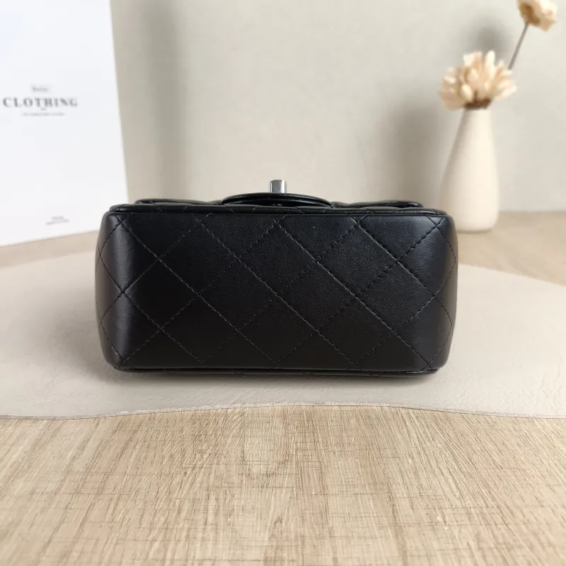 Chanel Crossbody Bag Classic Flap Mini CF Mini Black Lambskin17 × 8 × 13.5 cm — cover view 6 of 6