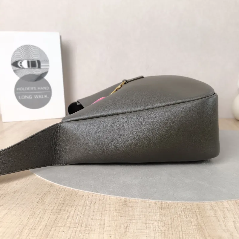 SAINT LAURENT Shoulder Bag LE 5 À 7 Hobo Dark Grey Calfskin Small22 × 8.5 × 23 cm — detail view 1 of 10