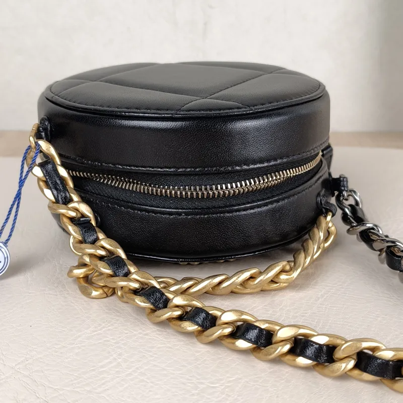 Chanel Crossbody Bag 19bag Black Lambskin Mini 12 × 4.5 × 12 cm — detail view 7 of 13