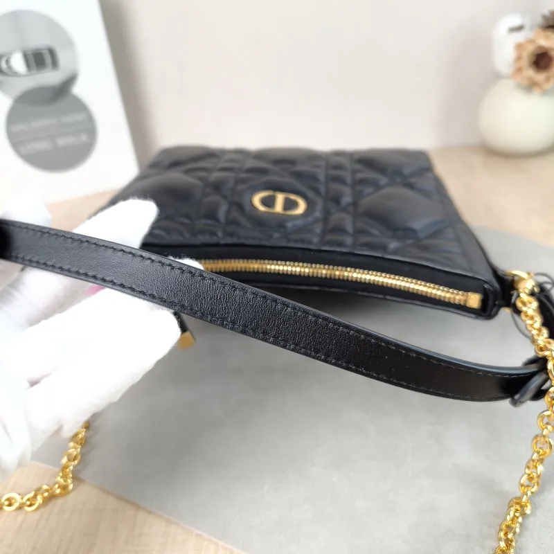 DIOR Shoulder Bag Miss Caro Chain Bag Black Lambskin Mini 19 × 7 × 14 cm — detail view 2 of 14