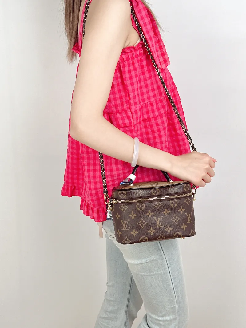Louis Vuitton Shoulder Bag VANITY Cosmetic Bag Monogram PVC Small19 × 11 × 13 cm — on-model view 1 of 3