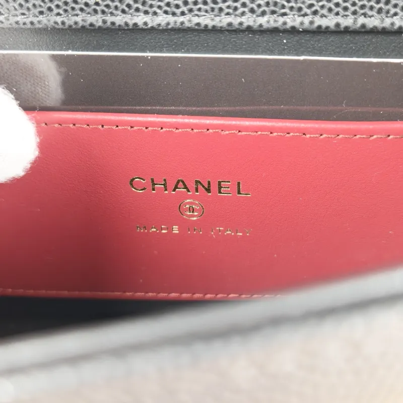 Chanel Crossbody Bag 26p preppy coco Black Grained Calfskin Mini 17 × 5 × 11.5 cm — detail view 9 of 12