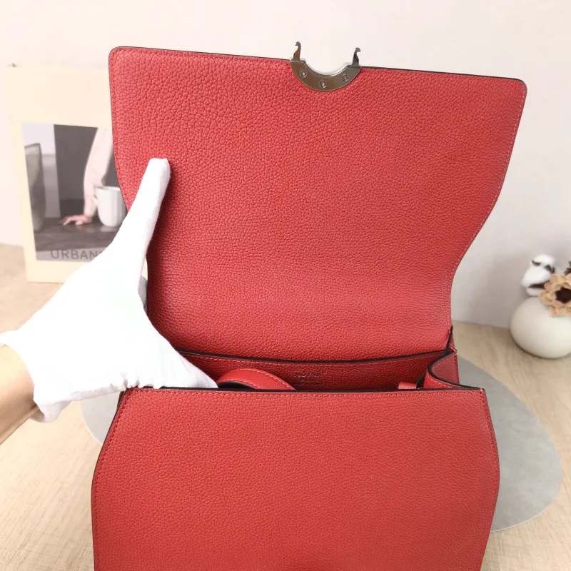 Moynat Crossbody Bag rejane Top Handle Crossbody Bag Red Calfskin Small 26 × 11 × 18 cm — detail view 11 of 16