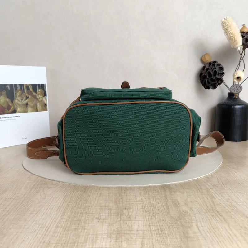 Miumiu Backpack Backpack Green Canvas Large25 × 14 × 25 cm — cover view 5 of 5