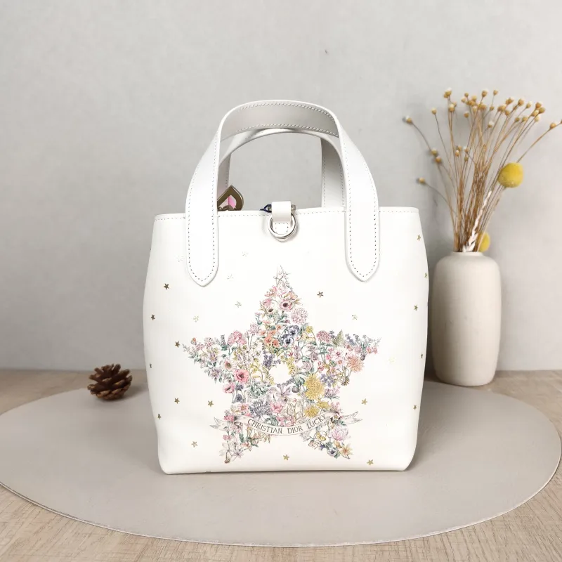 DIOR Top Handle Bag TOUJOURS Edition White Calfskin Small 18.5 × 12 × 18.5 cm — cover view 5 of 5