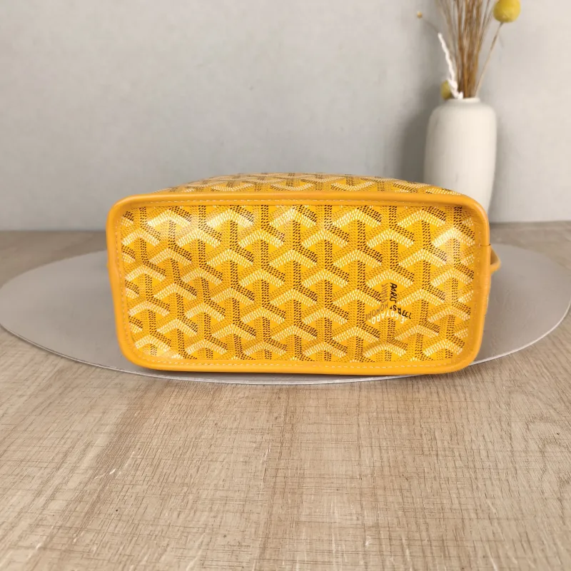 GOYARD Top Handle Bag ANJOU Shopping Tote Yellow PV Cmini19.5 × 9 × 19.5 cm — cover view 5 of 5