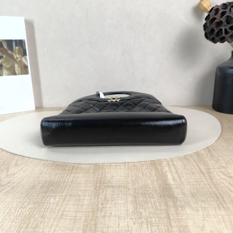 Chanel Crossbody Bag 31Bag Black Waxed Leather Mini 23 × 5.5 × 22 cm — cover view 4 of 6
