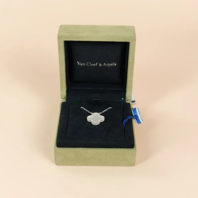 Van Cleef & Arpels Necklace Alhambra Alhambra Collection Necklace White Mother-of-Pearl Pearl · White Mother-of-Pearl 18KW hite Gold Vintage Small… — cover view 6 of 10