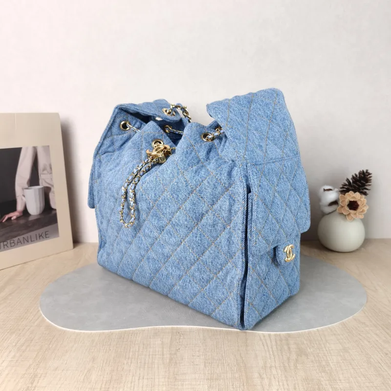 Chanel Shoulder Bag 25Bag Blue Medium 30 × 15 × 40 cm — cover view 3 of 6