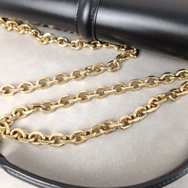 CELINE Shoulder Bag 16 Chain Bag Black Calfskin One Size 23 × 6.5 × 16 cm — detail view 10 of 13