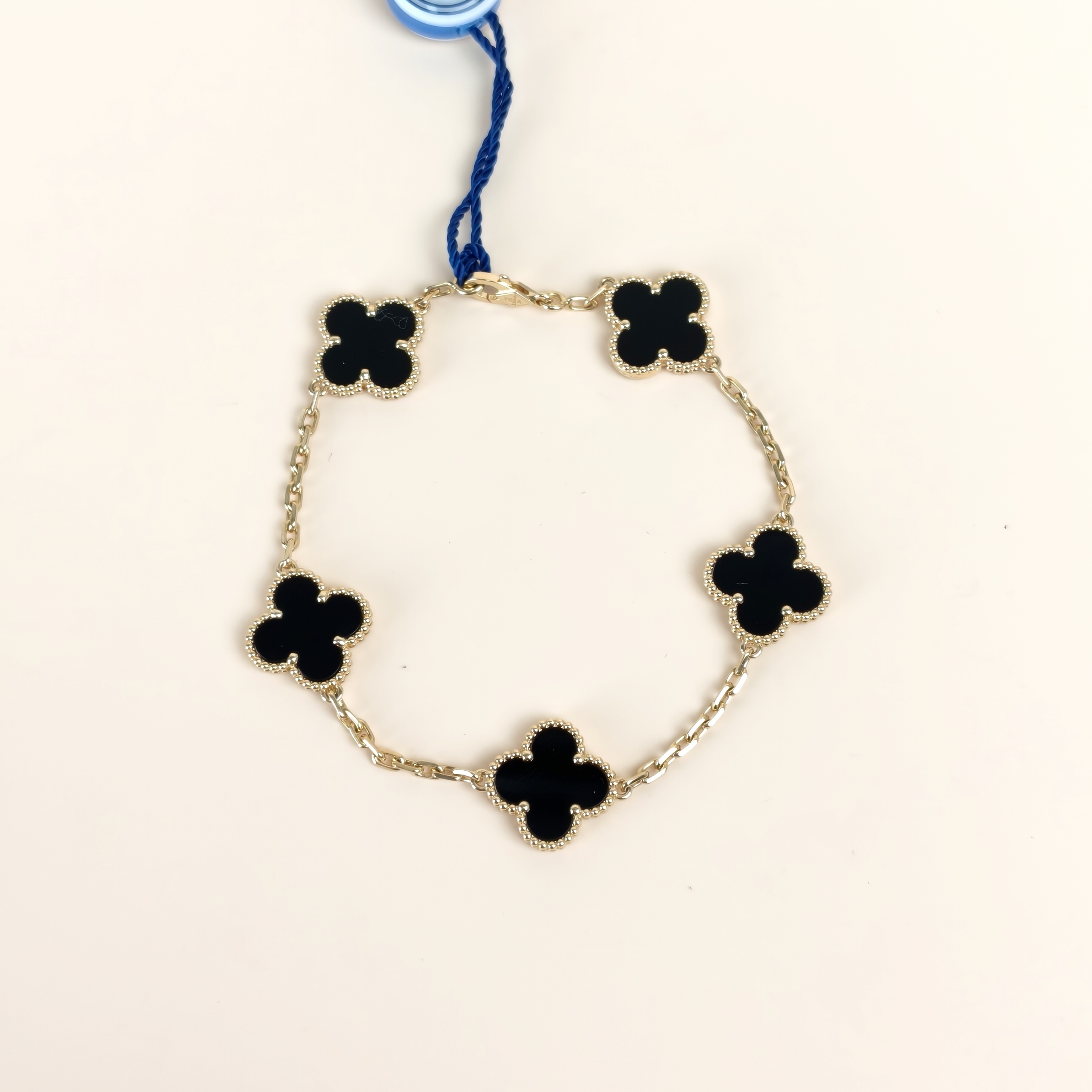 Van Cleef & Arpels Bracelet Alhambra Alhambra Collection Five-Motif Bracelet 18KY ellow Gold Vintage Small19cm