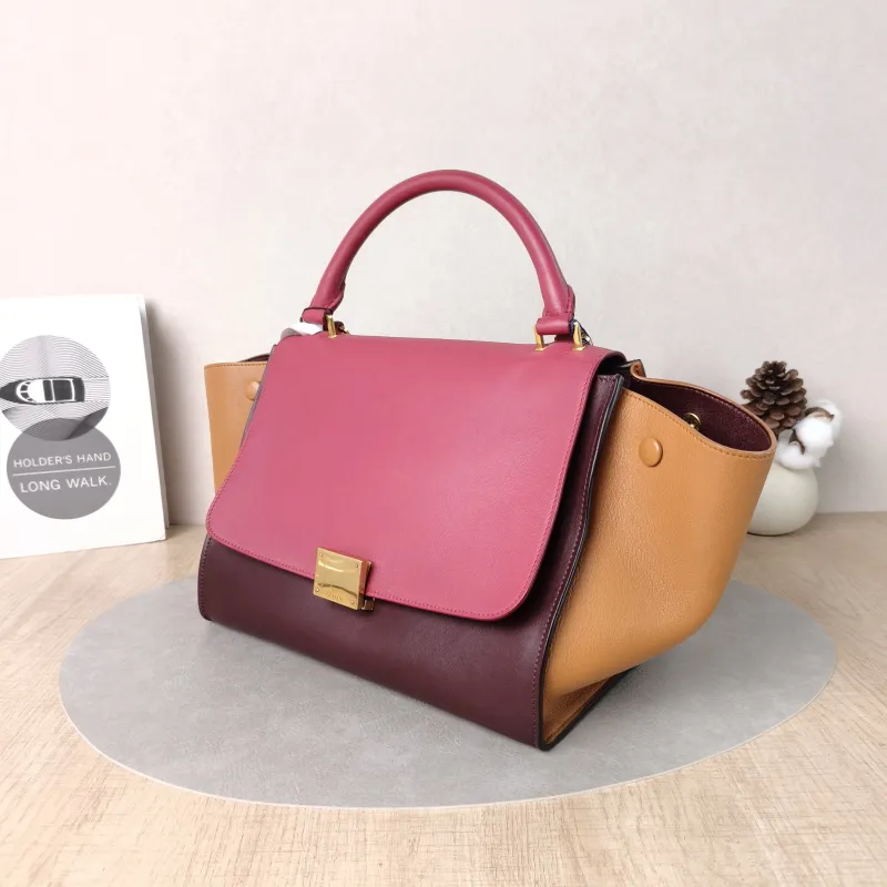 CELINE Crossbody Bag Trapeze Colorblock Calfskin Small27 × 13 × 22 cm — cover view 2 of 5