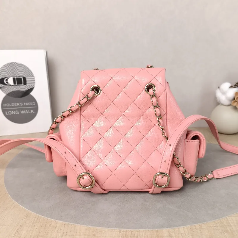 Chanel Backpack duma Pink Calfskin Small 18 × 9.5 × 19 cm — cover view 4 of 6