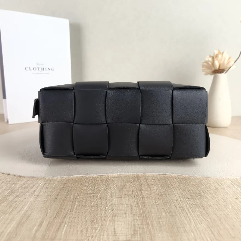 Bottega Veneta Shoulder Bag Brick Cassette Woven Black Lambskin Small 23.5 × 10 × 10 cm — cover view 3 of 5