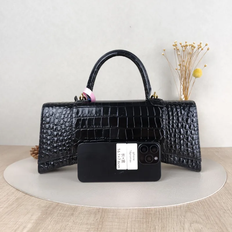 BALENCIAGA Shoulder Bag Hourglass Strech Hourglass Bag Black Calfskin One Size 35 × 6.5 × 16 cm — cover view 2 of 5