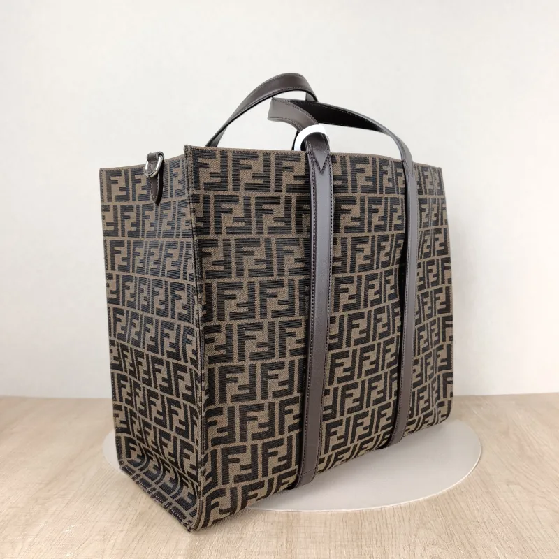 FENDI Top Handle Bag Tote Bag Top Handle Bag Monogram Canvas One Size 40 × 19 × 35 cm — cover view 4 of 5