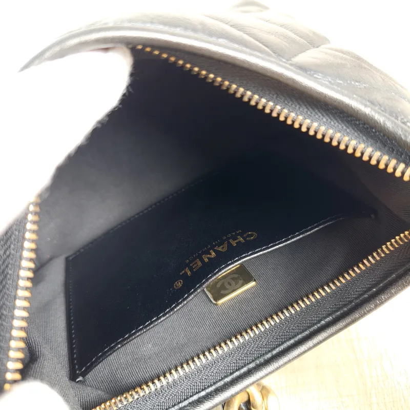 Chanel Shoulder Bag Hobo Black Waxed Leather Small22.5 × 8.5 × 19.5 cm — detail view 6 of 10