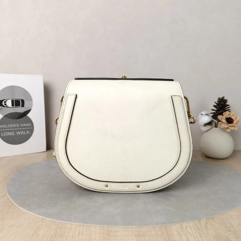 Chloé Crossbody Bagnile Top Handle Crossbody Bag White Calfskin One Size23 × 9 × 19 cm
