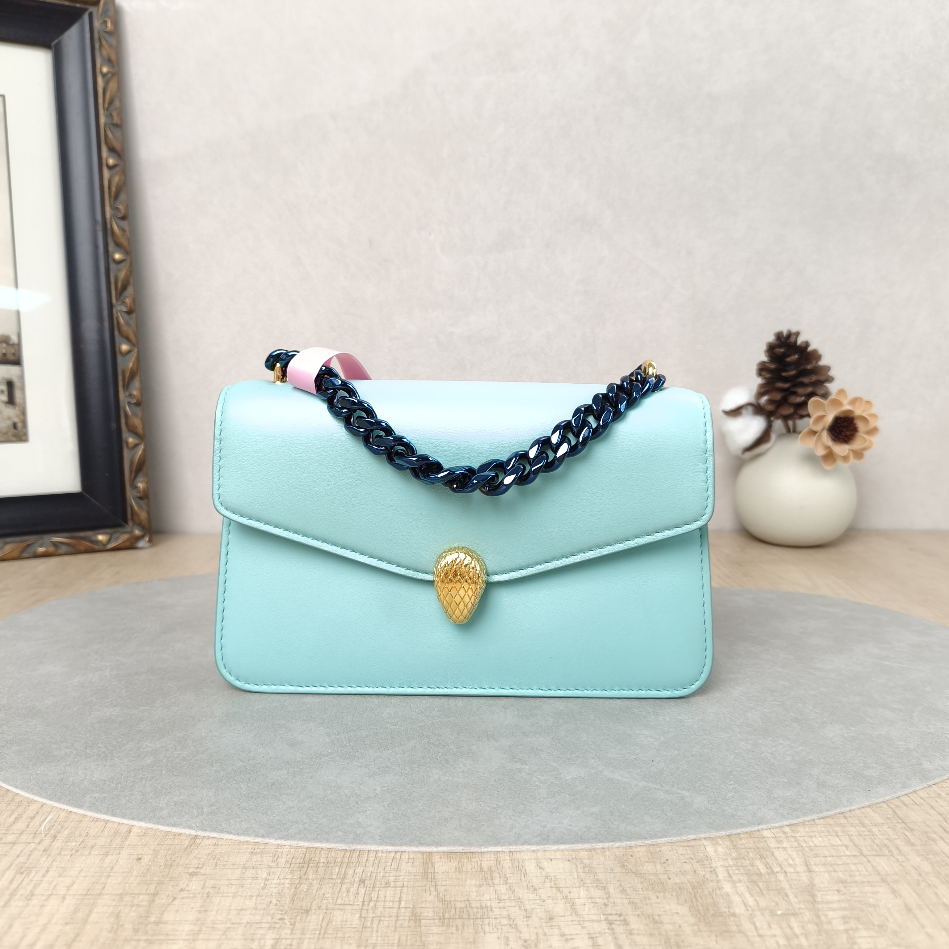 Bvlgari Shoulder Bag Serpenti Forever Collection Calfskin One Size20.5 × 5 × 12.5 cm