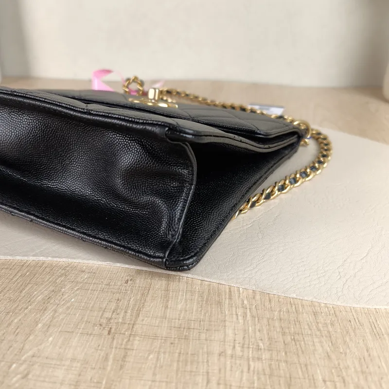 Chanel Backpack 23a Backpack Black with Gold-Tone Hardware Grained Calfskin One Size 20 × 7.5 × 21 cm — detail view 8 of 11
