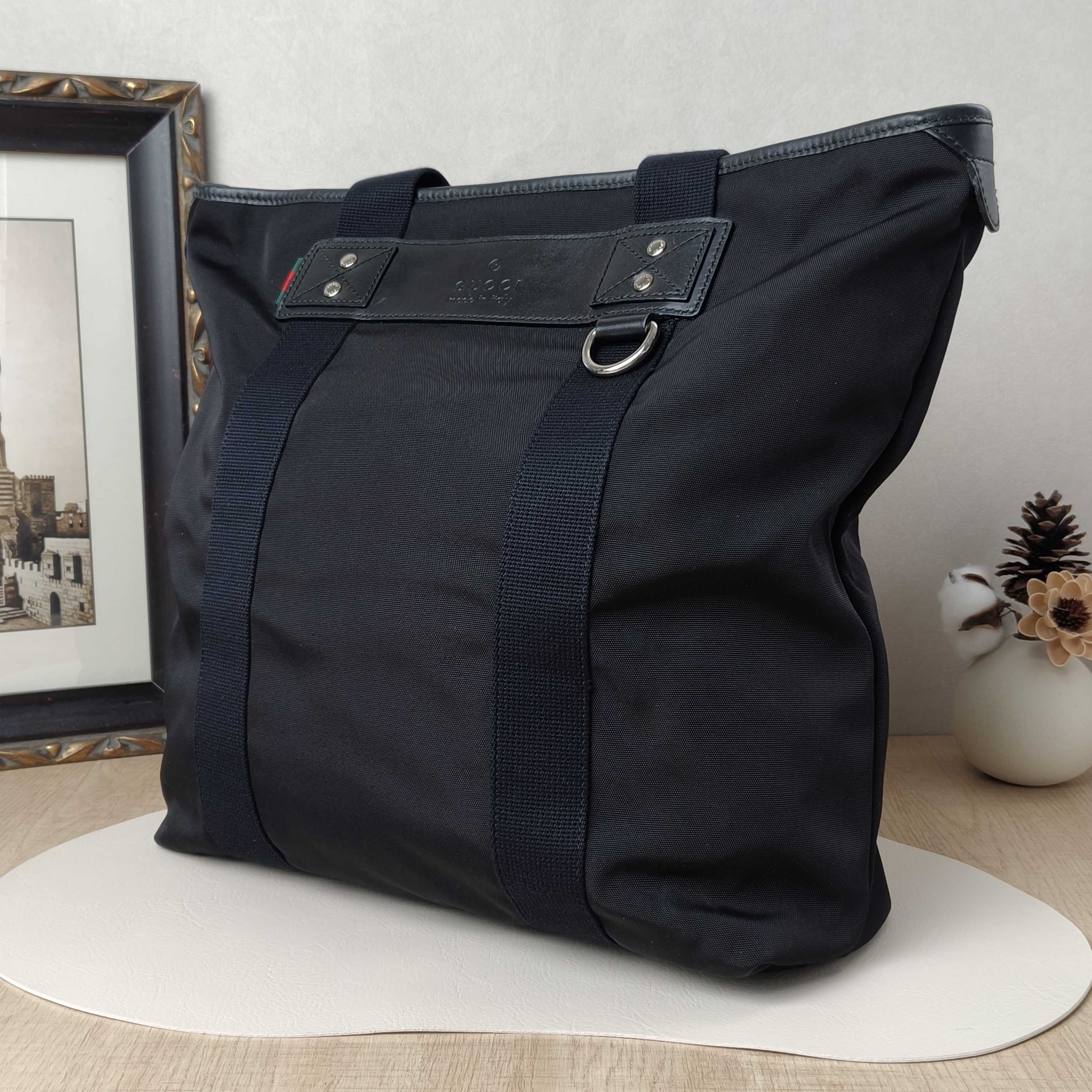 GUCCI Tote Bag Black Canvas · 34*38 — cover view 3 of 10